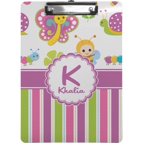 Custom Butterflies & Stripes Clipboard (Personalized)