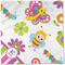 Butterflies & Stripes Cloth Napkins - Personalized Dinner (Full Open)
