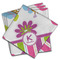 Butterflies & Stripes Cloth Napkins - Personalized Dinner (PARENT MAIN Set of 4)