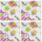 Butterflies & Stripes Cloth Napkins - Personalized Lunch (APPROVAL) Set of 4