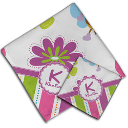Butterflies & Stripes Cloth Napkin w/ Name and Initial