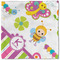 Butterflies & Stripes Cloth Napkins - Personalized Lunch (Single Full Open)
