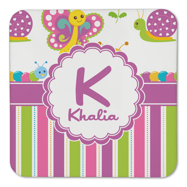 Butterflies & Stripes Coaster Set - FRONT (one)