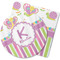 Butterflies & Stripes Rubber Backed Coaster (Personalized)