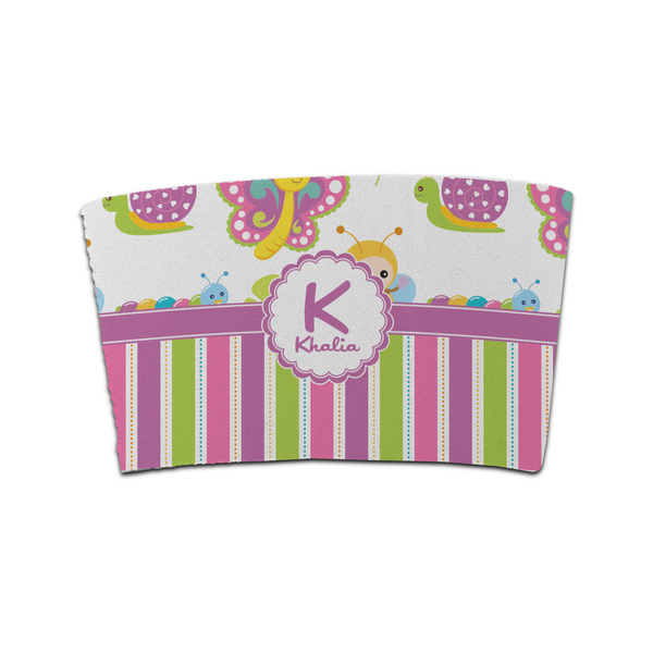 Custom Butterflies & Stripes Coffee Cup Sleeve (Personalized)