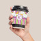 Butterflies & Stripes Coffee Cup Sleeve - LIFESTYLE
