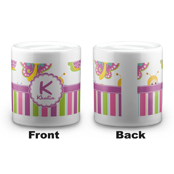 Butterflies & Stripes Coin Bank - Apvl