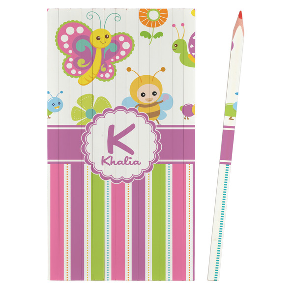 Butterflies & Stripes Colored Pencils - Front View