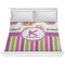 Butterflies & Stripes Comforter - King (Personalized)