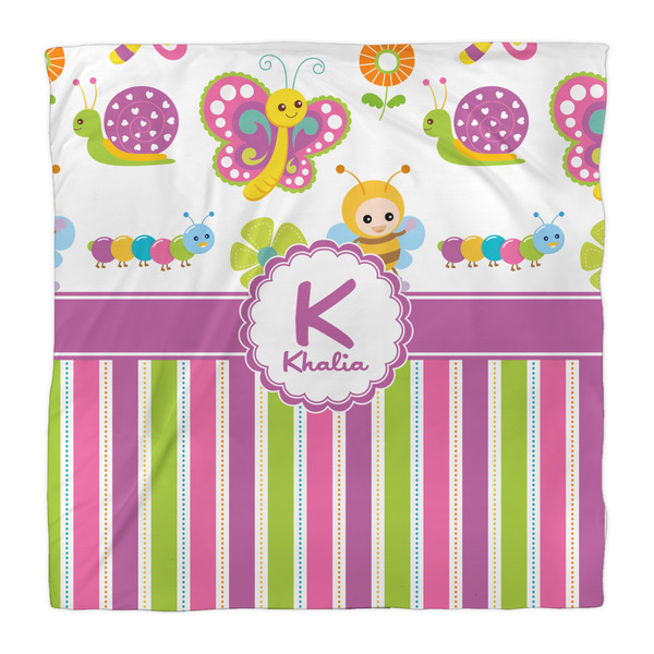 Butterflies & Stripes Comforter - Queen - Front