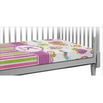 Butterflies & Stripes Crib Fitted Sheet (Personalized)