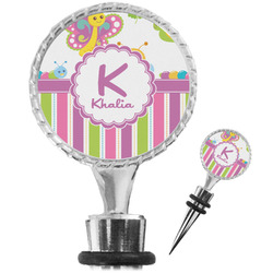 Butterflies & Stripes Wine Bottle Stopper (Personalized)
