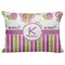 Butterflies & Stripes Decorative Baby Pillowcase - 16"x12" (Personalized)