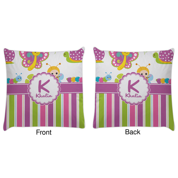 Butterflies & Stripes Decorative Pillow Case - Approval