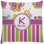 Butterflies & Stripes Decorative Pillow Case (Personalized)