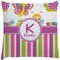 Butterflies & Stripes Decorative Pillow Case (Personalized)