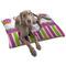 Butterflies & Stripes Dog Bed - Large LIFESTYLE