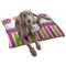 Butterflies & Stripes Dog Bed - Large w/ Name and Initial