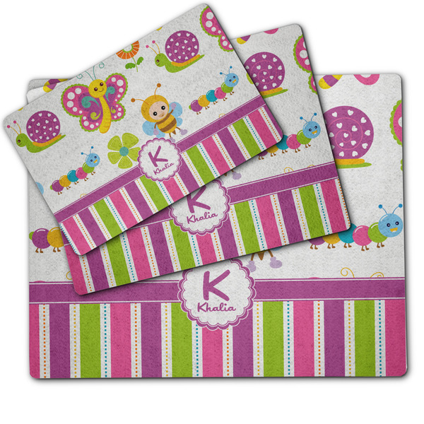 Butterflies & Stripes Dog Food Mat - MAIN (sm, med, lrg)