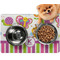 Butterflies & Stripes Dog Food Mat - Small w/ Name and Initial