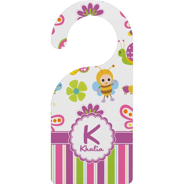 Custom Butterflies & Stripes Door Hanger (Personalized)