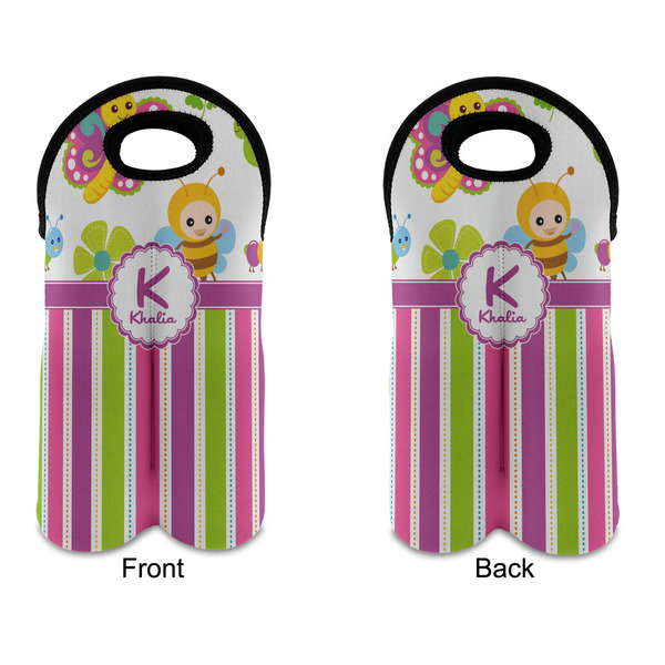 Butterflies & Stripes Double Wine Tote - APPROVAL (new)