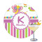 Butterflies & Stripes Drink Topper - Large - Single with Drink