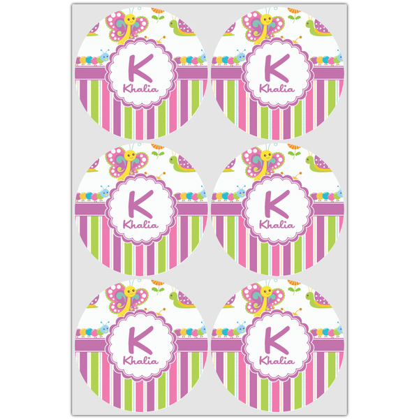 Butterflies & Stripes Drink Topper - XLarge - Set of 6