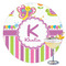 Butterflies & Stripes Printed Drink Topper - 3.5" (Personalized)
