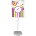 Butterflies & Stripes Lamp with Drum Shade (Personalized)