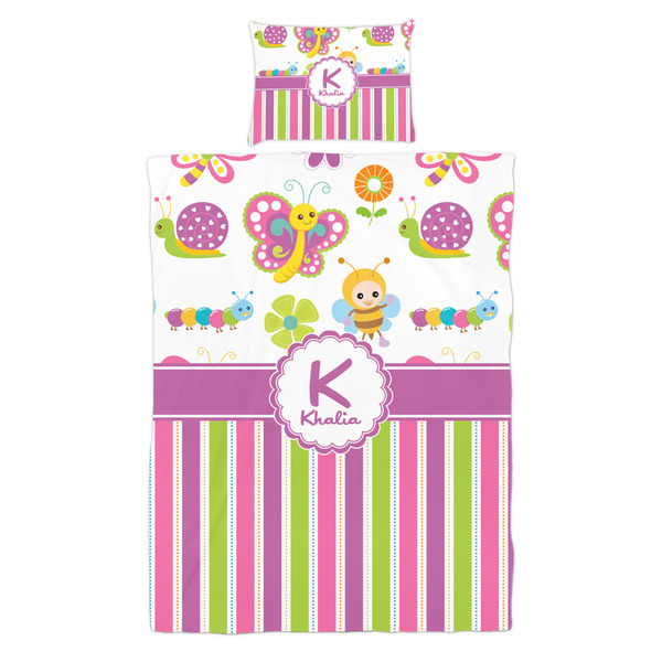 Butterflies & Stripes Duvet Cover Set - Twin - Alt Approval