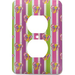 Butterflies & Stripes Electric Outlet Plate (Personalized)