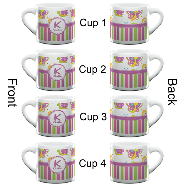Butterflies & Stripes Espresso Cup - 6oz (Double Shot Set of 4) APPROVAL