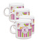 Butterflies & Stripes Espresso Cup Group of Four Front