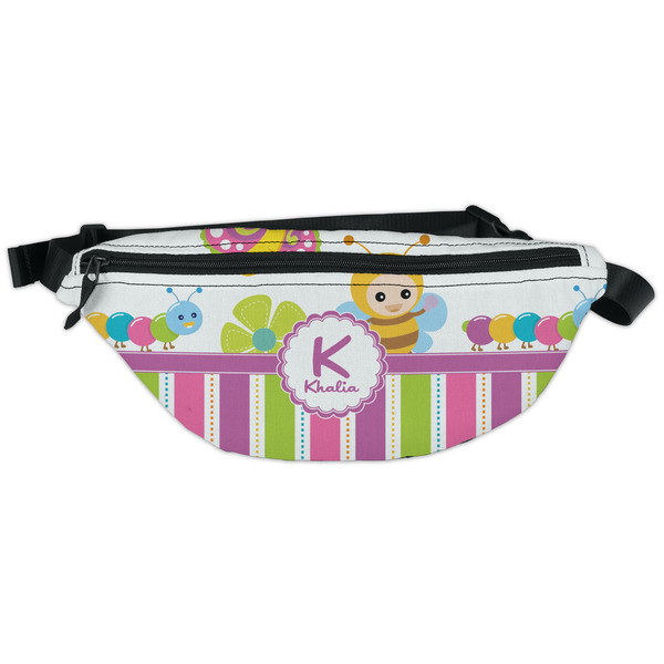 Custom Butterflies & Stripes Fanny Pack - Classic Style (Personalized)