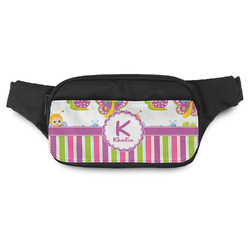 Butterflies & Stripes Fanny Pack - Modern Style (Personalized)