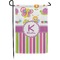 Butterflies & Stripes Small Garden Flag - Double Sided w/ Name and Initial