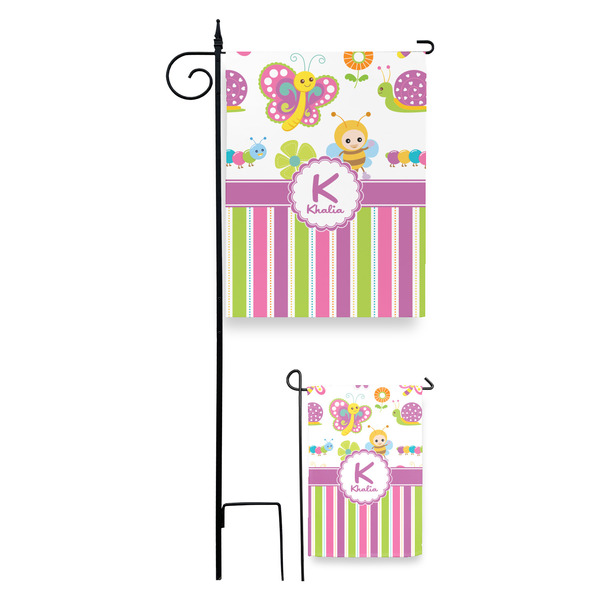 Butterflies & Stripes Garden Flag - PARENT/MAIN