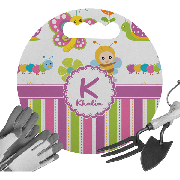 Custom Butterflies & Stripes Gardening Knee Cushion (Personalized)