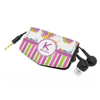 Butterflies & Stripes Genuine Leather Cord Wrap (Personalized)