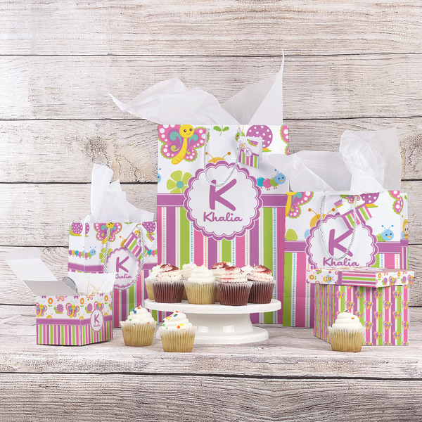 Butterflies & Stripes Gift Bags - In Context