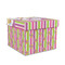 Butterflies & Stripes Gift Boxes with Lid - Canvas Wrapped - Medium - Front/Main