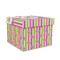 Butterflies & Stripes Gift Box with Lid - Canvas Wrapped - Medium (Personalized)