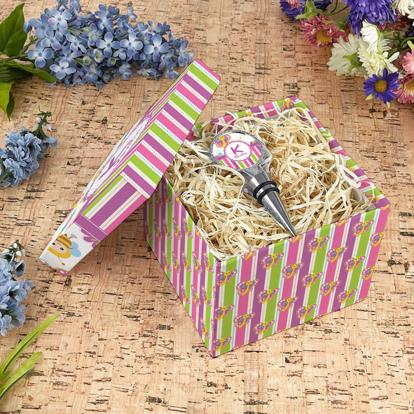 Butterflies & Stripes Gift Boxes with Lid - Canvas Wrapped - Medium - In Context