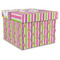 Butterflies & Stripes Gift Boxes with Lid - Canvas Wrapped - X-Large - Front/Main
