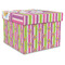 Butterflies & Stripes Gift Boxes with Lid - Canvas Wrapped - XX-Large - Front/Main