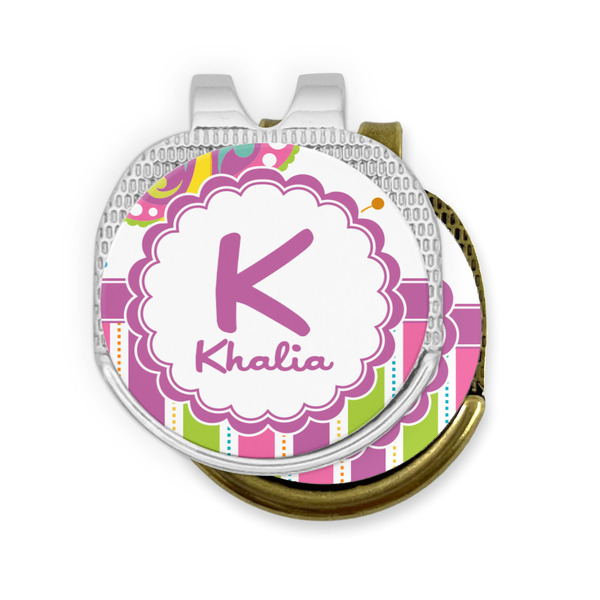 Butterflies & Stripes Golf Ball Marker Hat Clip - PARENT/MAIN