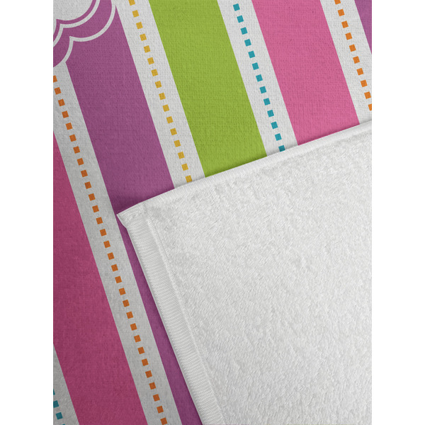 Butterflies & Stripes Golf Towel - Detail