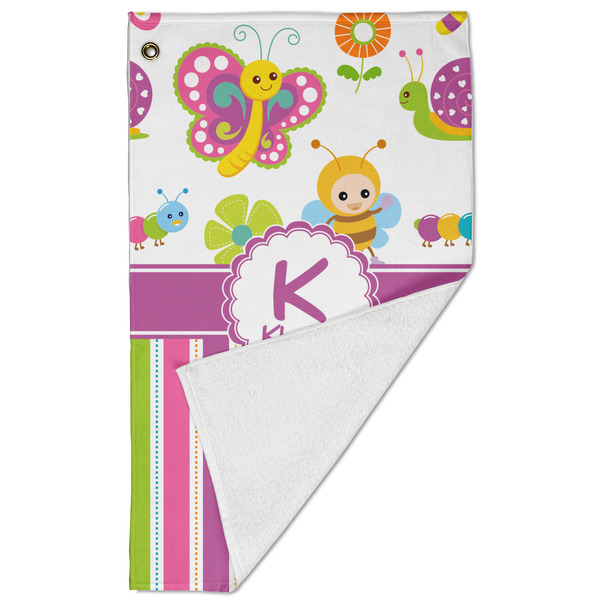 Butterflies & Stripes Golf Towel - Folded (Large)