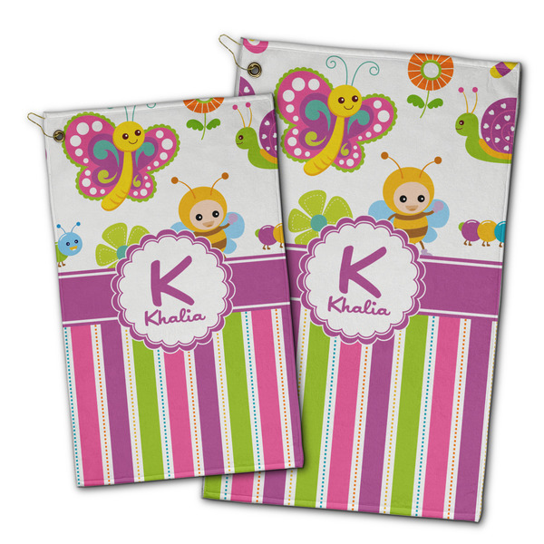 Butterflies & Stripes Golf Towel - PARENT (small and large)